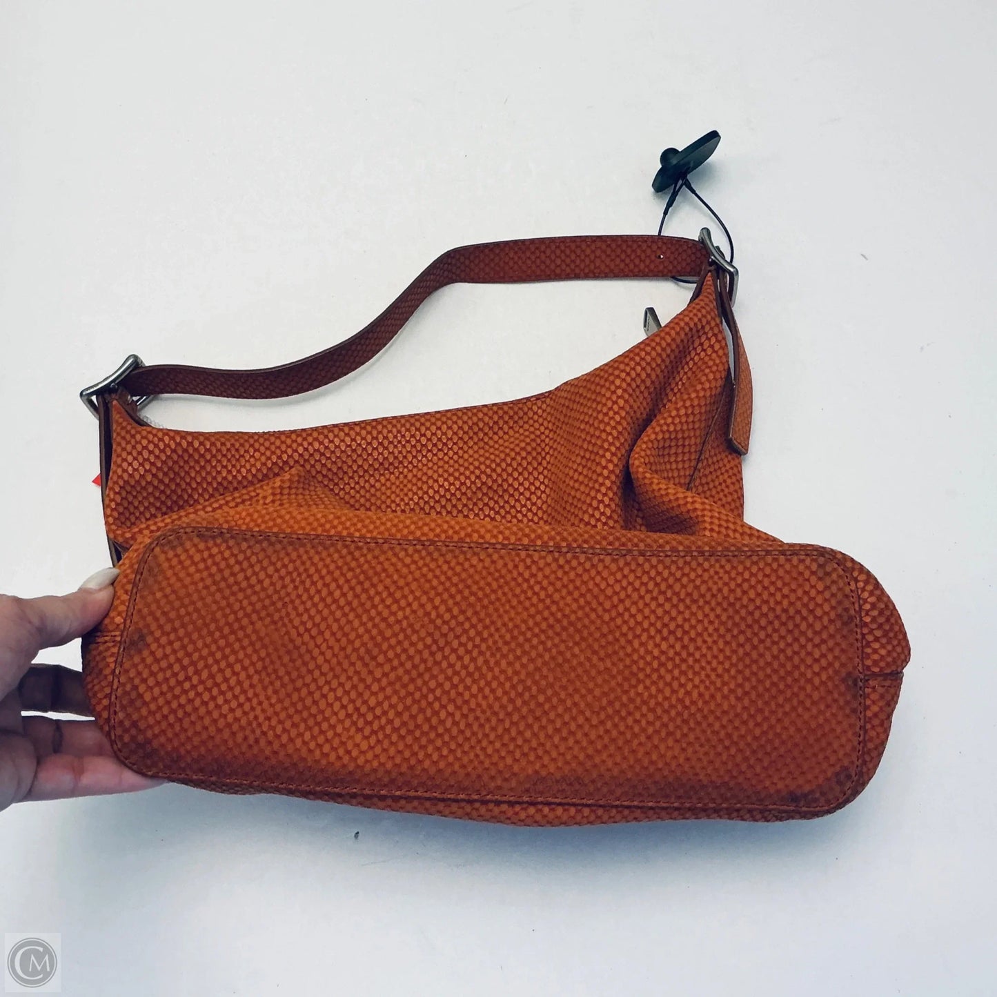 Handbag Leather By Fossil, Size: Medium