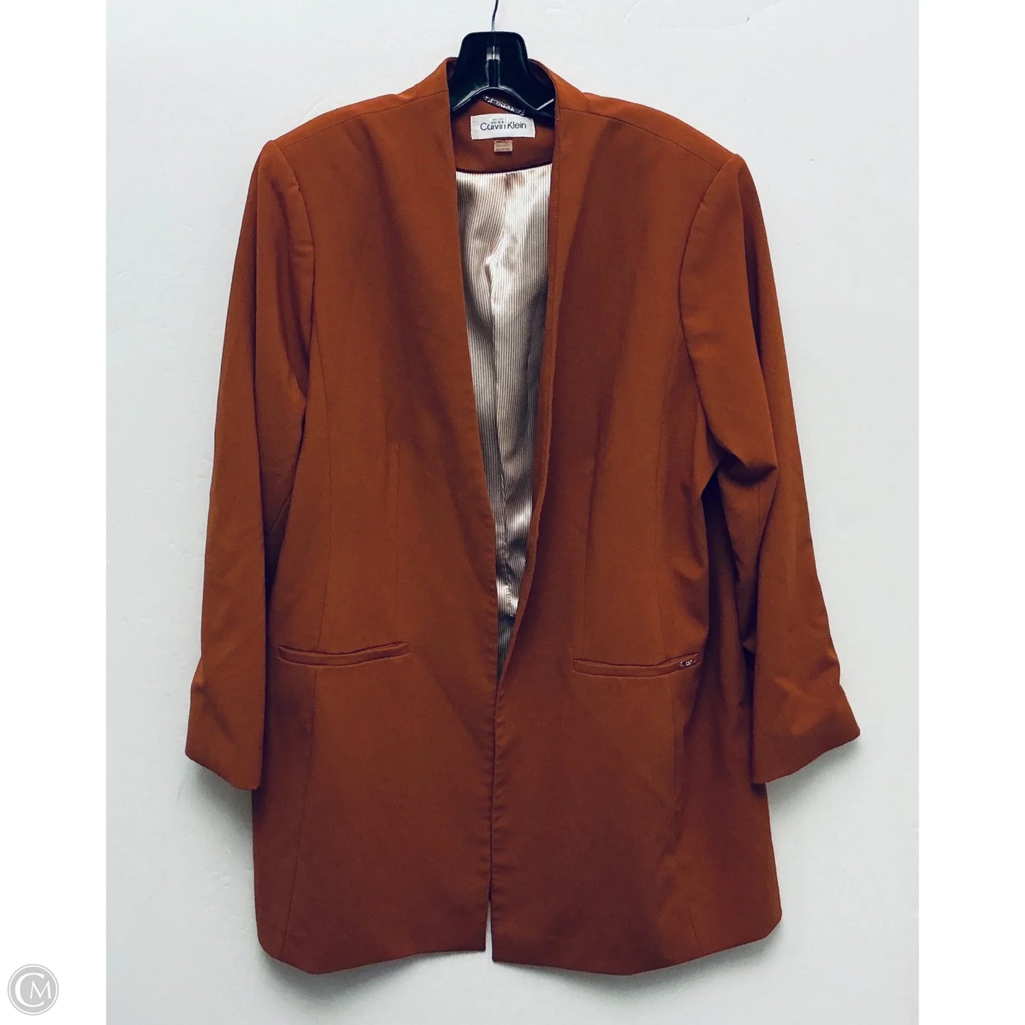 Blazer By Calvin Klein In Orange, Size: 18