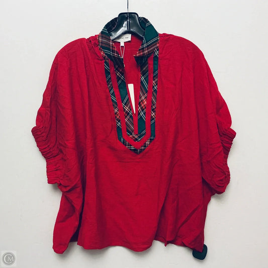 Top Short Sleeve By Entro In Red, Size: L