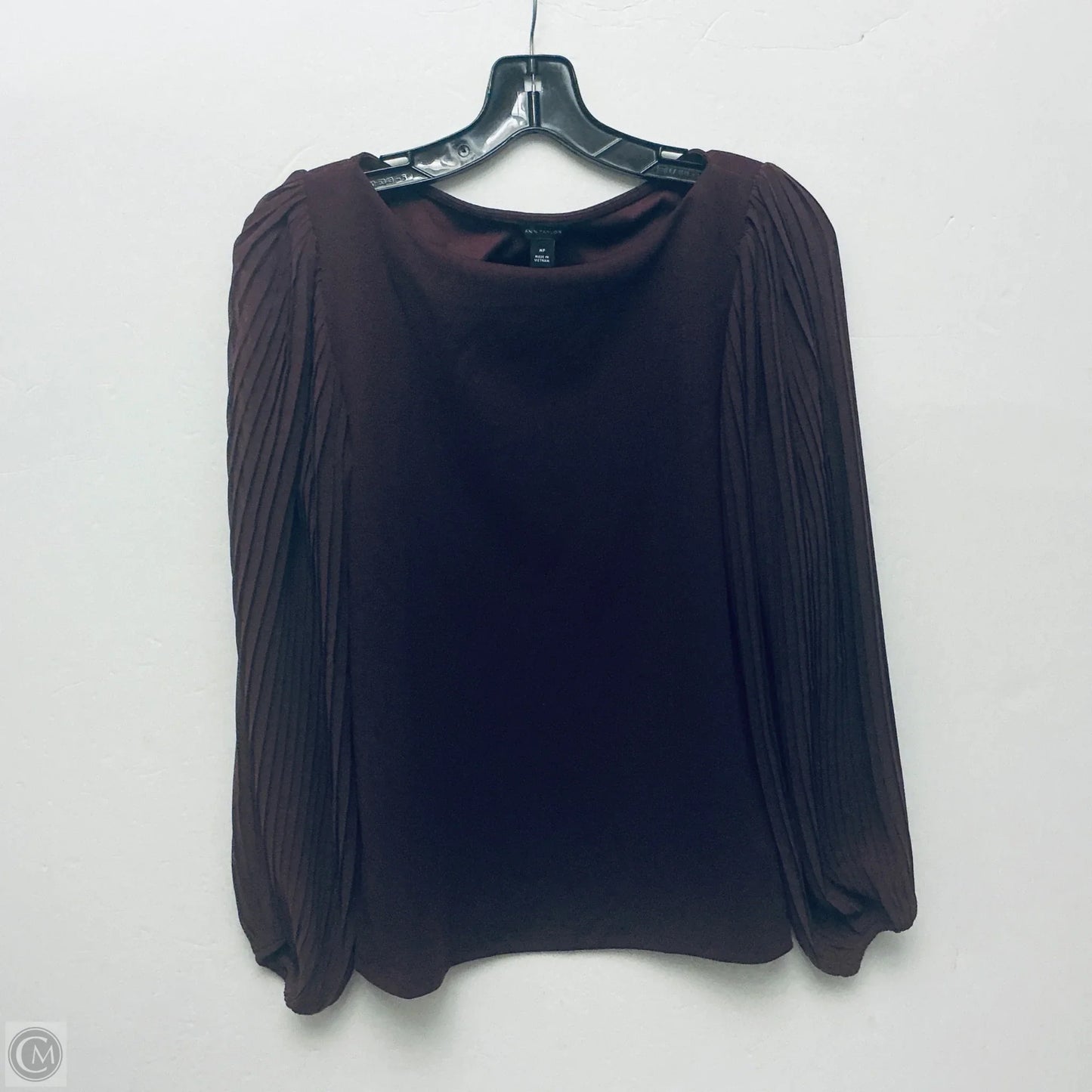 Top Long Sleeve By Ann Taylor In Purple, Size: M