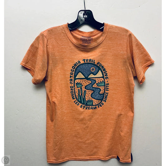 Top Short Sleeve By Patagonia In Orange, Size: Xs