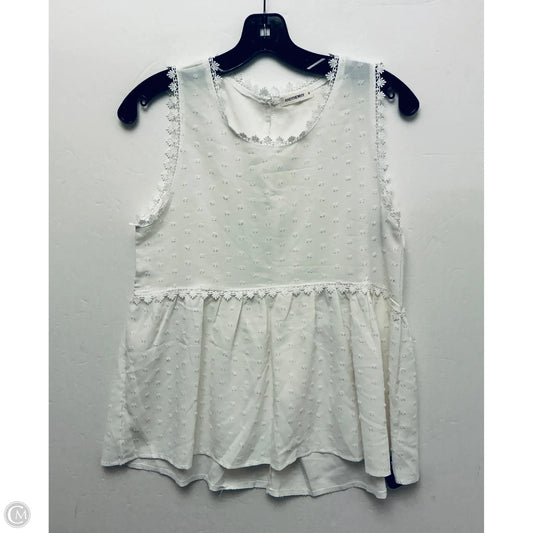 Top Sleeveless By Andthewhy In White, Size: S