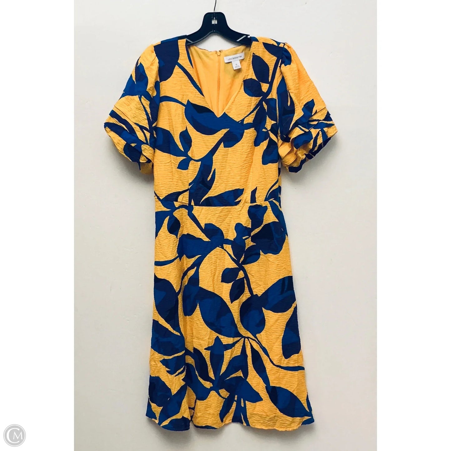 Dress Casual Midi By Liz Claiborne In Yellow, Size: M