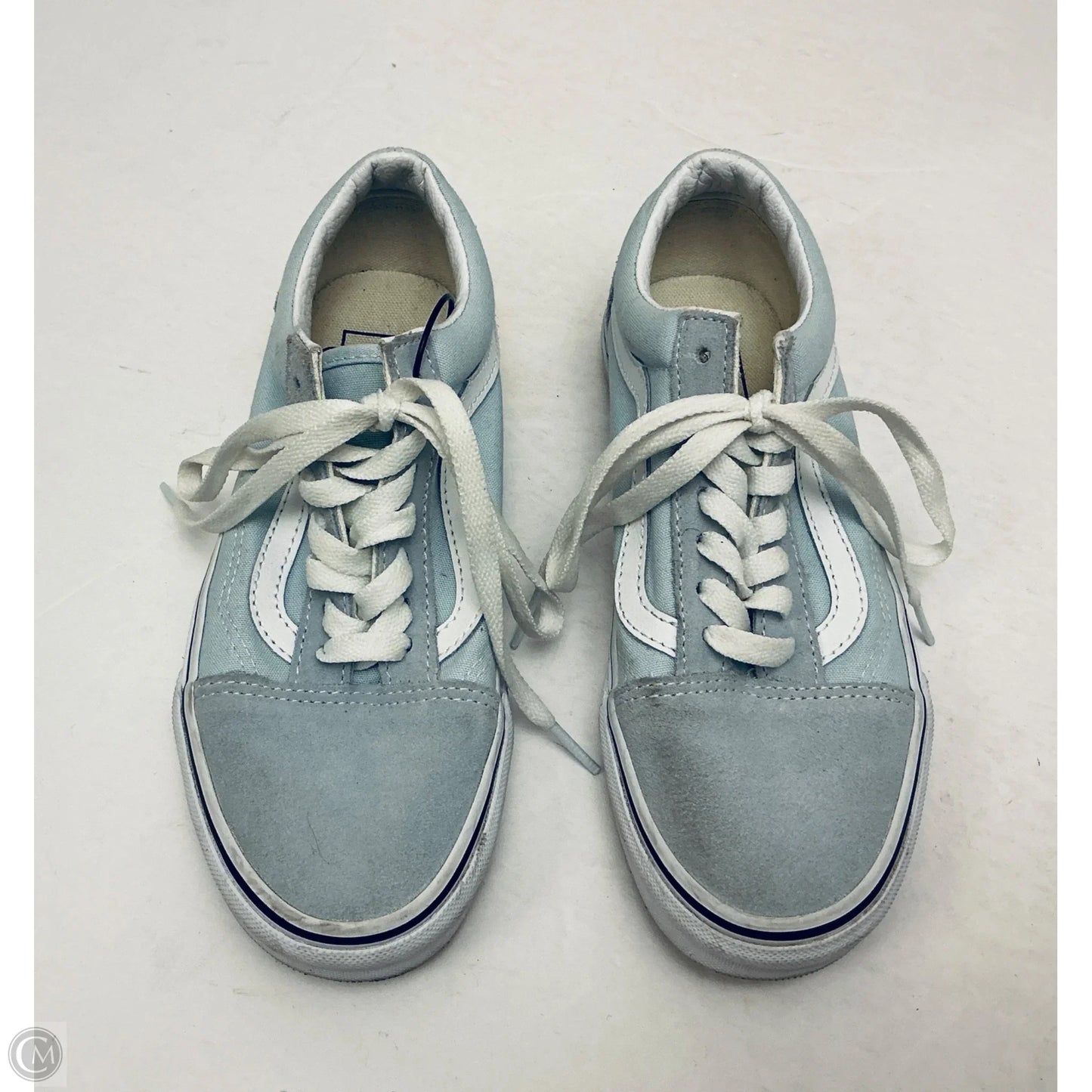 Shoes Flats By Vans In Blue, Size: 6