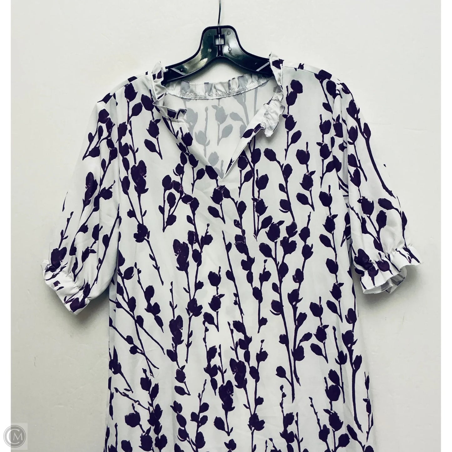 Dress Casual Maxi By Cme In Purple & White, Size: M