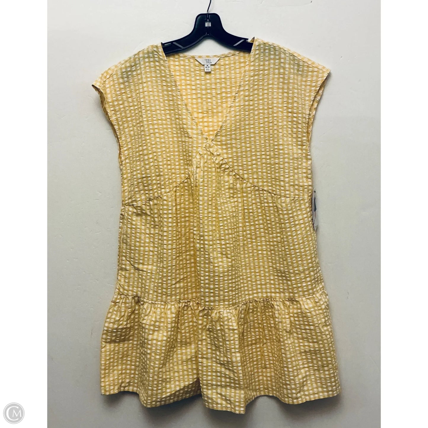 Dress Casual Short By Time And Tru In Yellow, Size: M