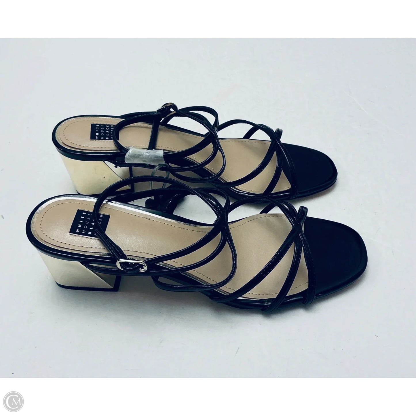 Sandals Heels Block By White House Black Market In Black, Size: 8.5