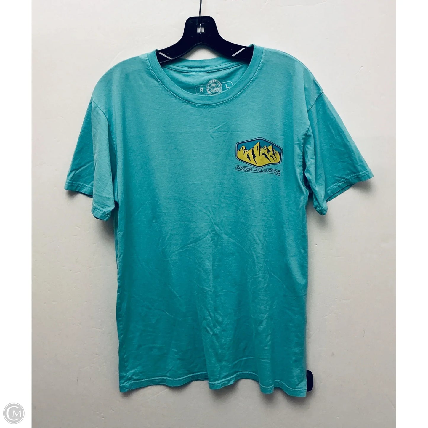 Top Short Sleeve Basic By Cme In Teal, Size: L