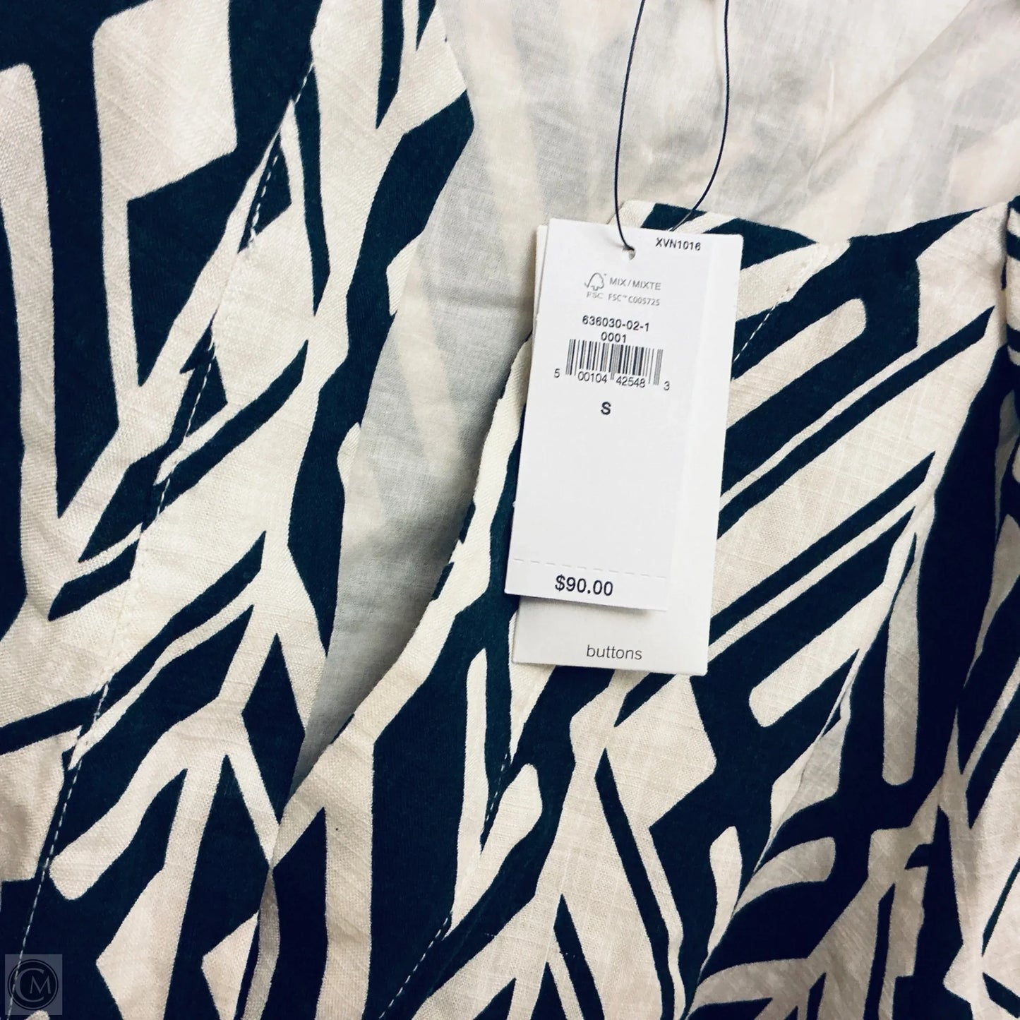 Top Short Sleeve By Banana Republic In Black & Tan, Size: S