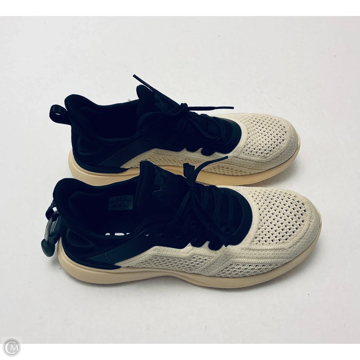 Shoes Designer By Apl In Black & Tan, Size: 7.5