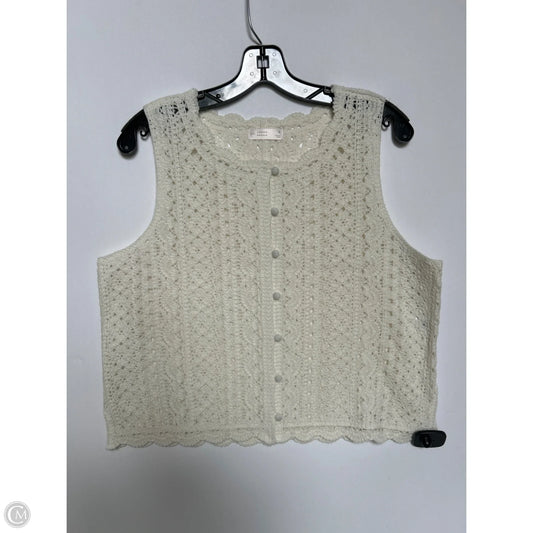 Top Sleeveless By Lc Lauren Conrad In Cream, Size: L