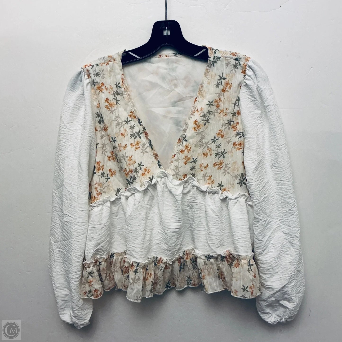 Top Long Sleeve By Cmf In Floral Print, Size: S