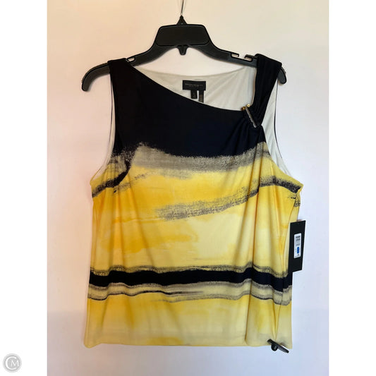 Top Sleeveless By Donna Karan In Yellow, Size: Xl