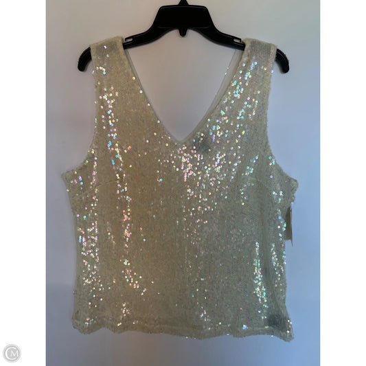 Top Sleeveless By Inc In White, Size: Xl