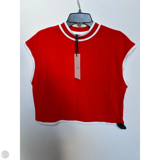 Athletic Top Short Sleeve By Calia In Red, Size: L