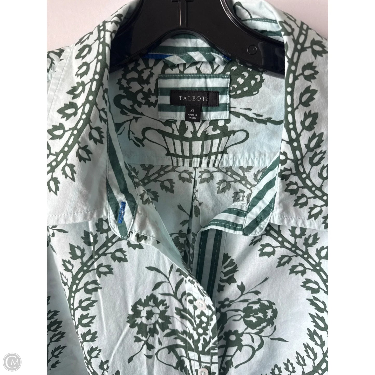 Top Long Sleeve By Talbots In Blue, Size: Xl