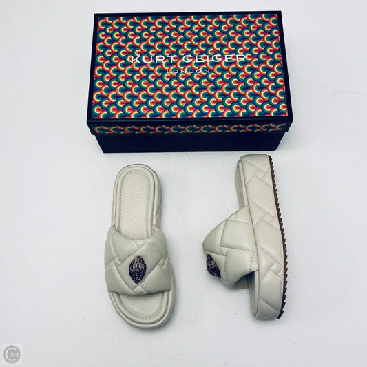 Sandals Designer By Kurt Geiger In Cream, Size: 7.5