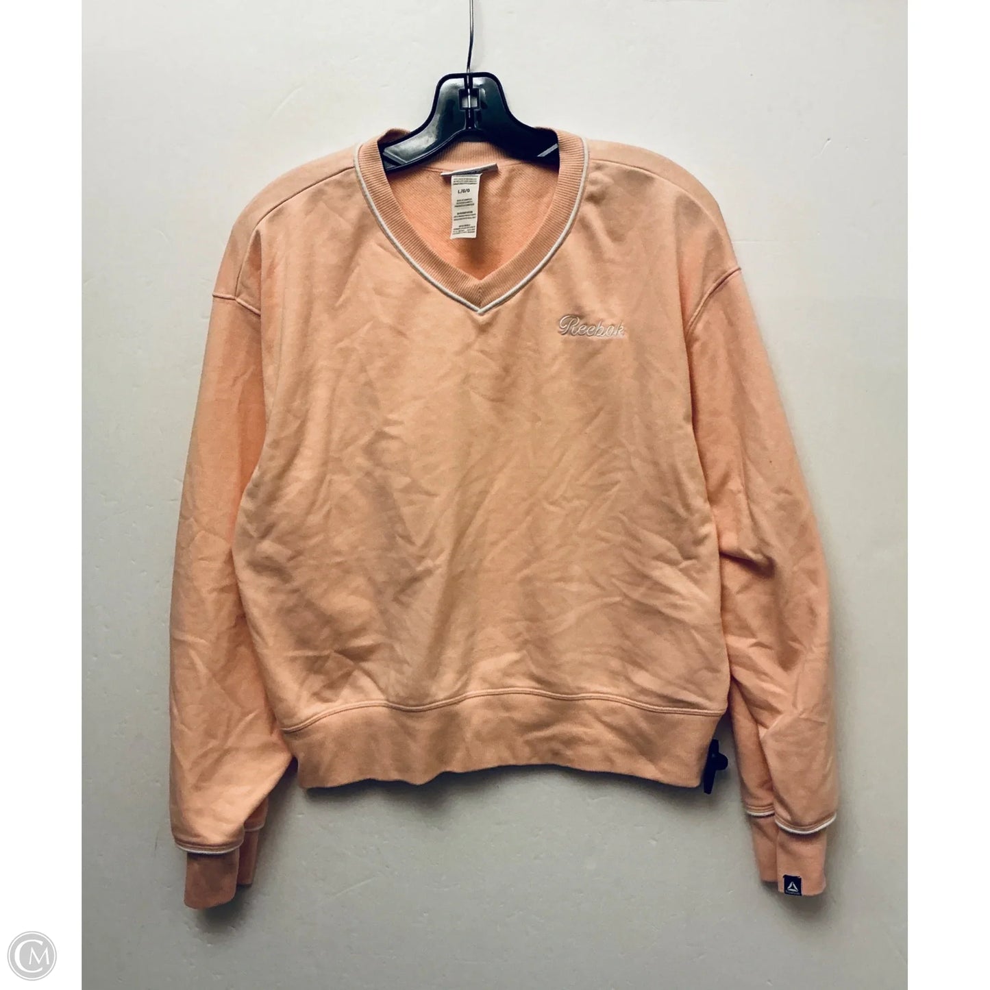 Sweatshirt Crewneck By Reebok In Peach, Size: L