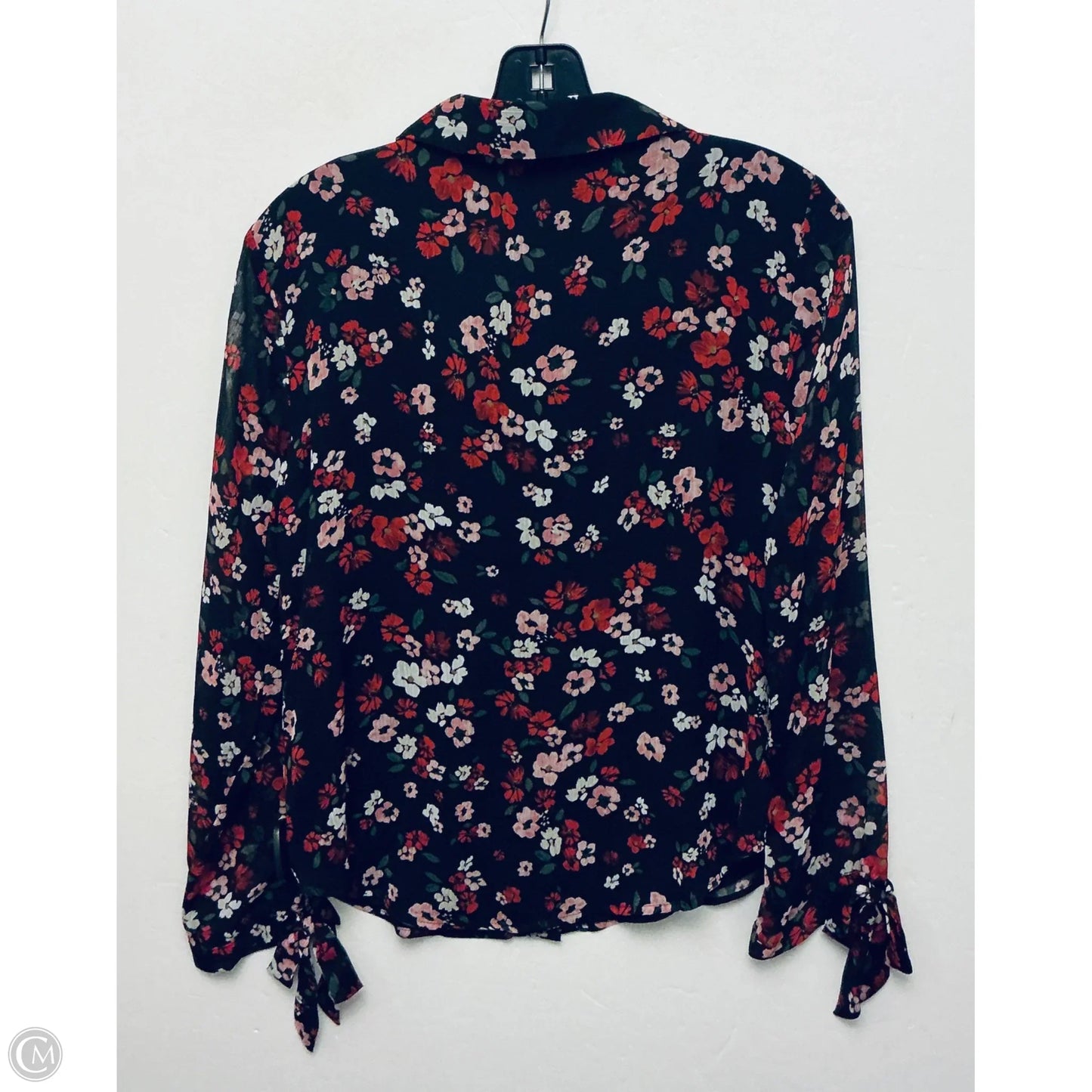 Top Long Sleeve By Cece In Floral Print, Size: M