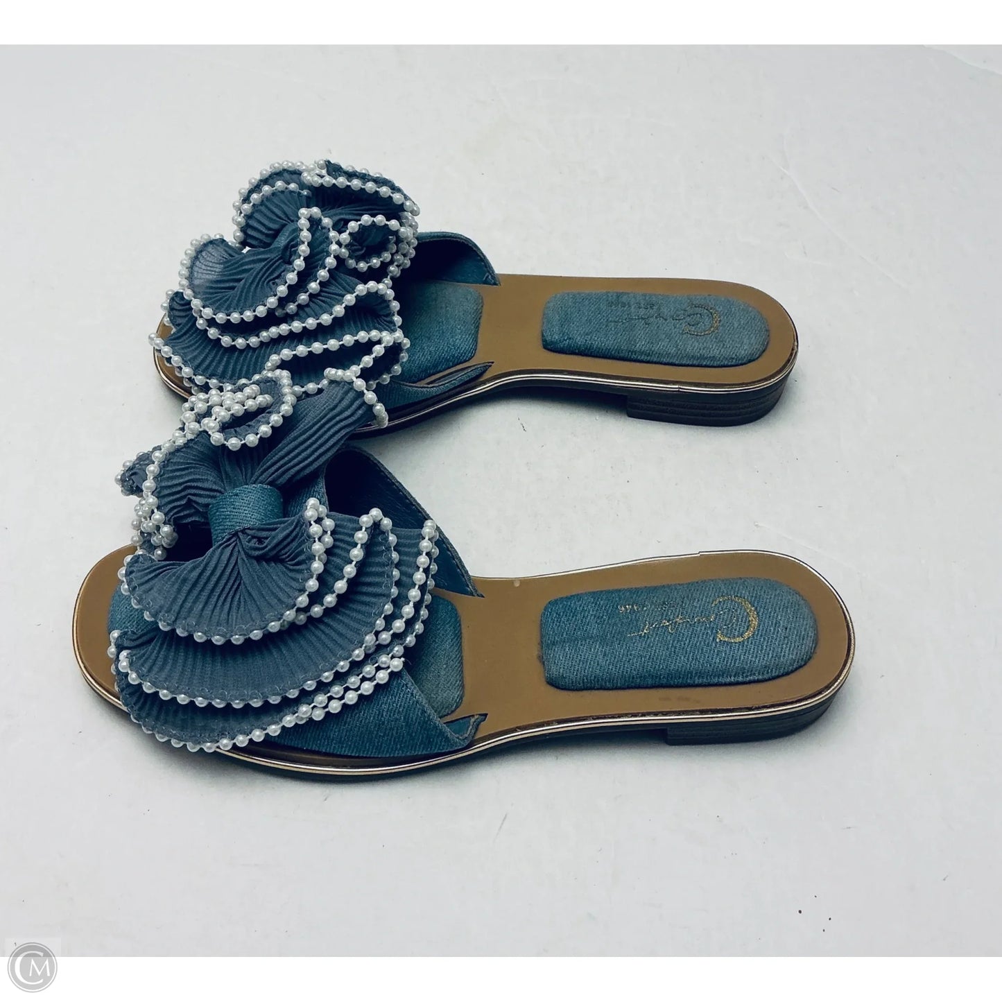 Sandals Flats By Cato In Blue, Size: 7