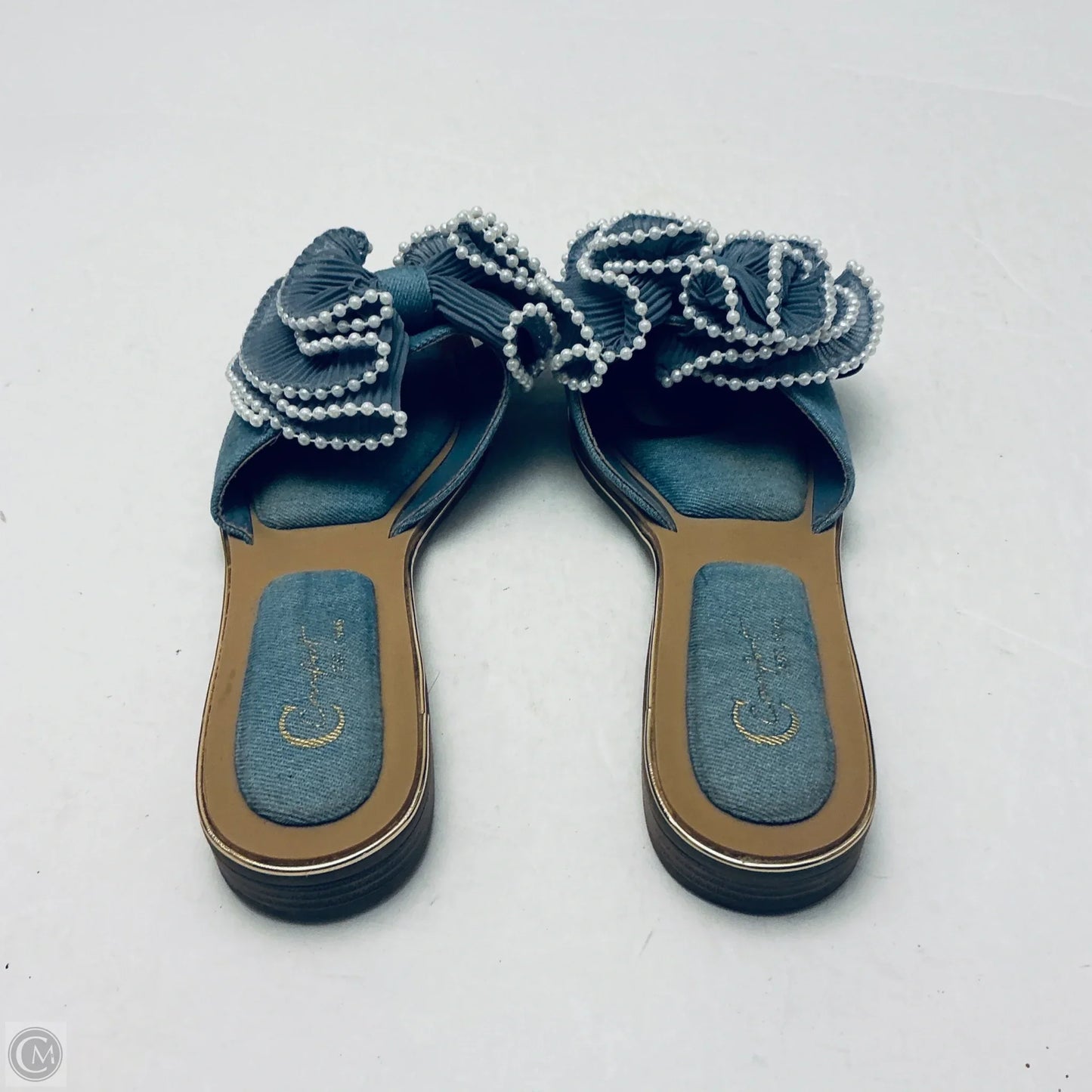 Sandals Flats By Cato In Blue, Size: 7