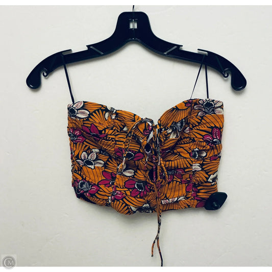 Top Sleeveless By Zara In Orange, Size: S