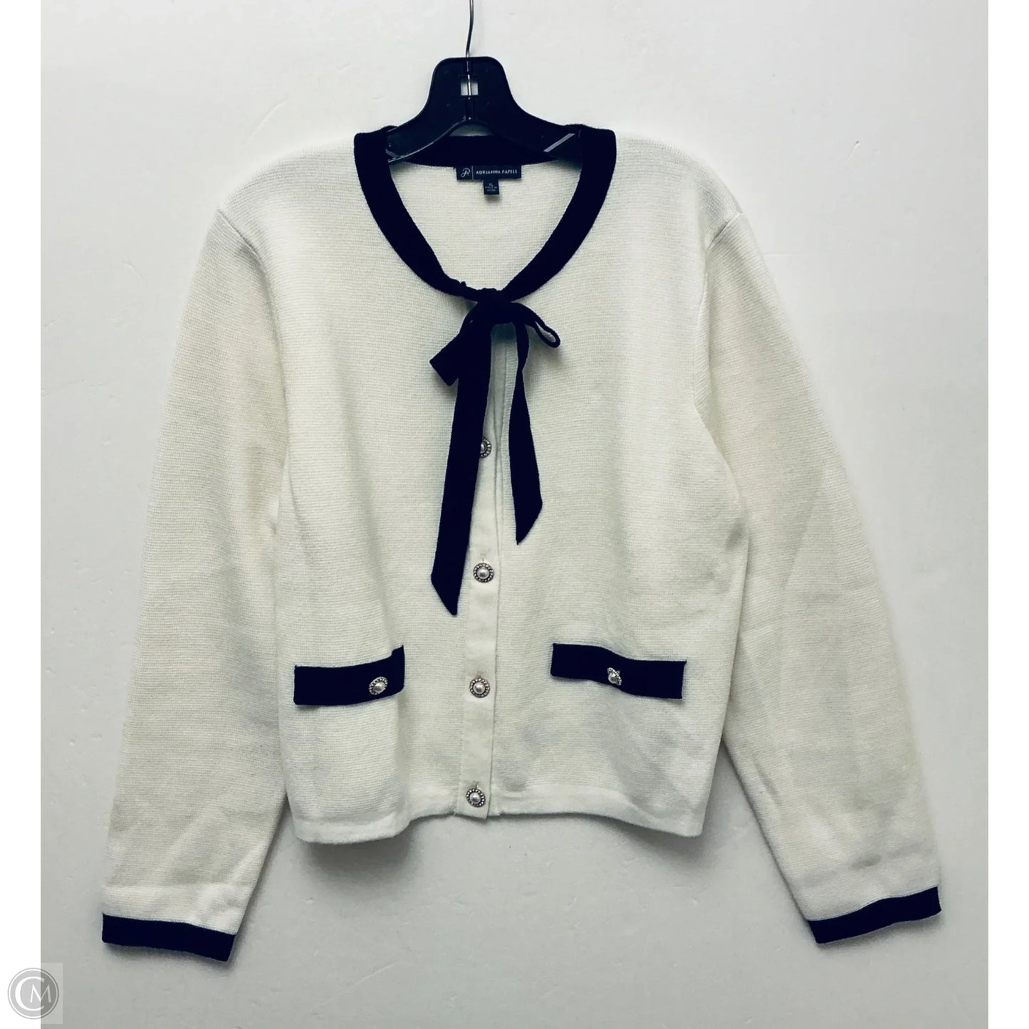 Sweater By Adrianna Papell In Cream, Size: Xl