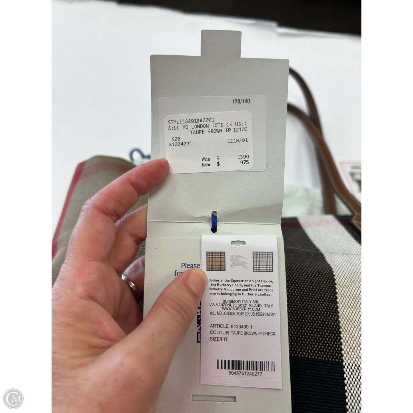 Tote Luxury Designer By Burberry