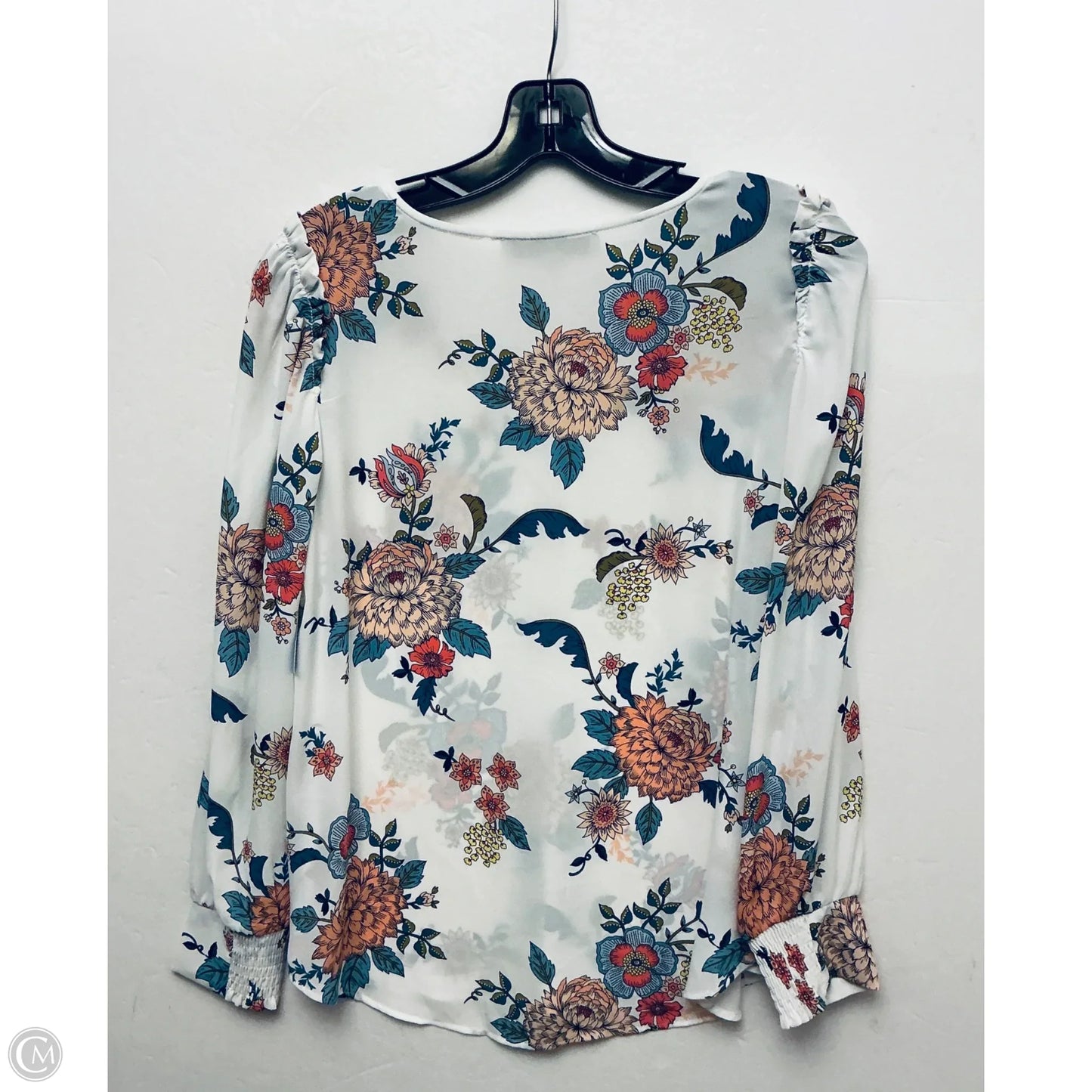 Top Long Sleeve By Loft In Floral Print, Size: M