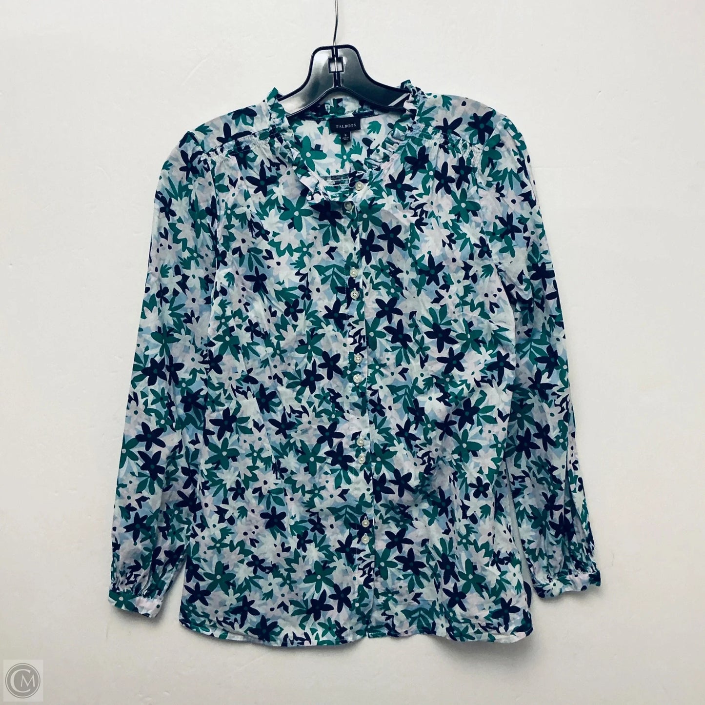 Top Long Sleeve By Talbots In Floral Print, Size: S