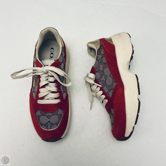 Shoes Designer By Coach In Red, Size: 6