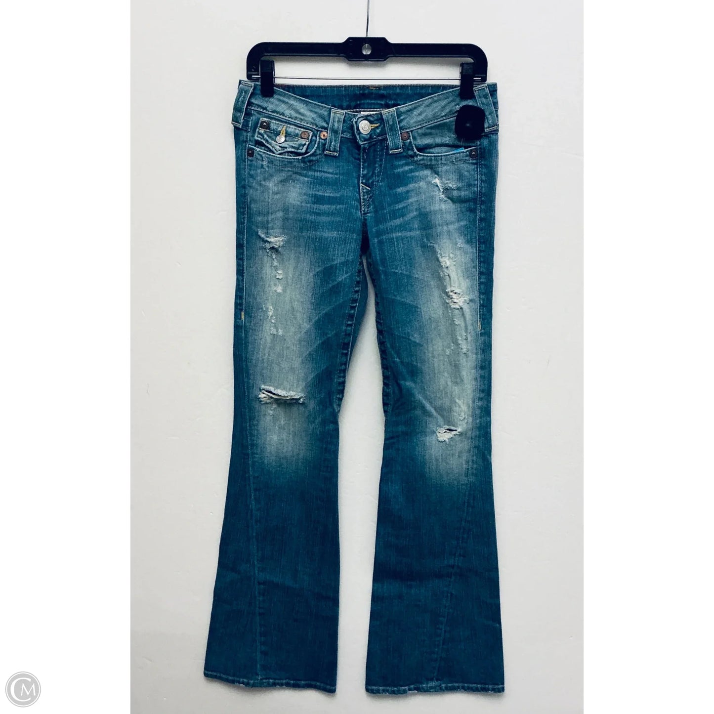 Jeans Boot Cut By True Religion In Blue Denim, Size: 6