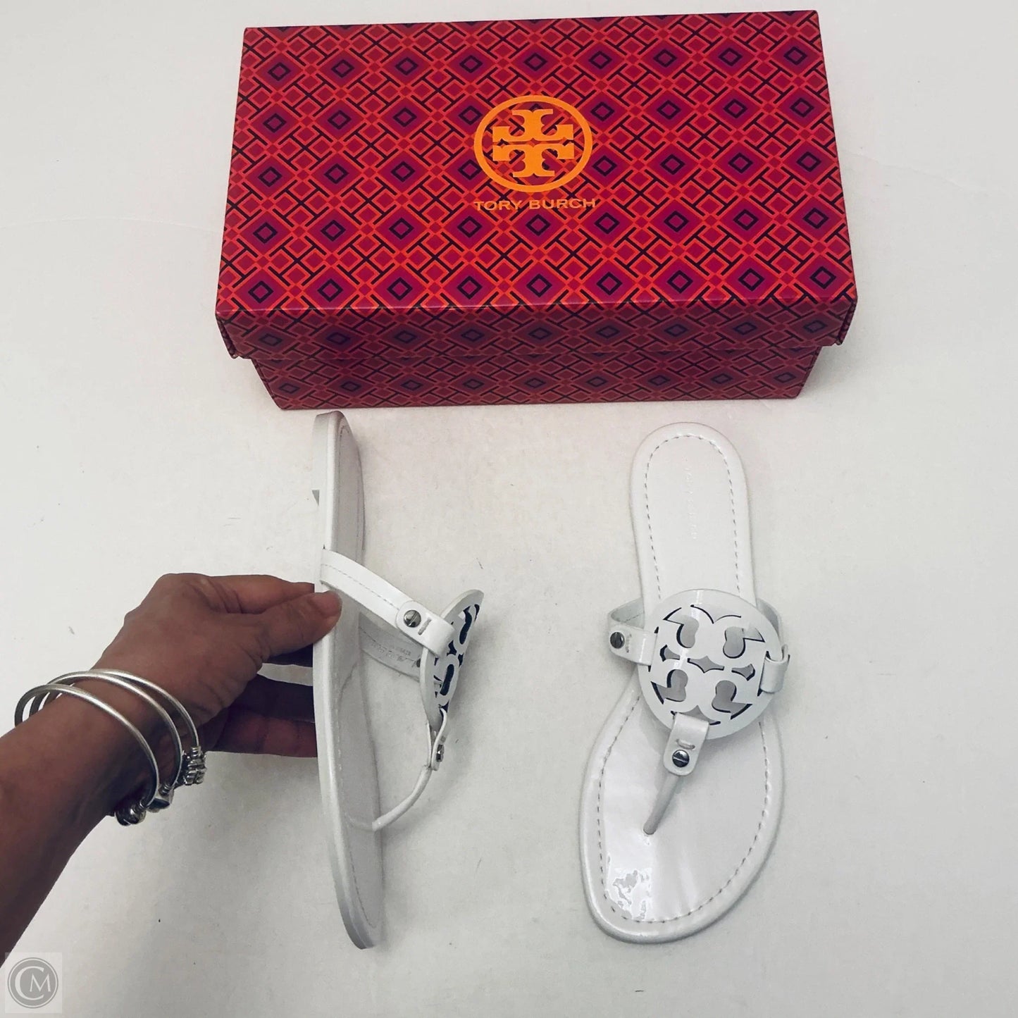Sandals Designer By Tory Burch In White, Size: 9