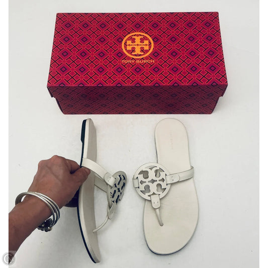 Sandals Designer By Tory Burch In Ivory, Size: 9