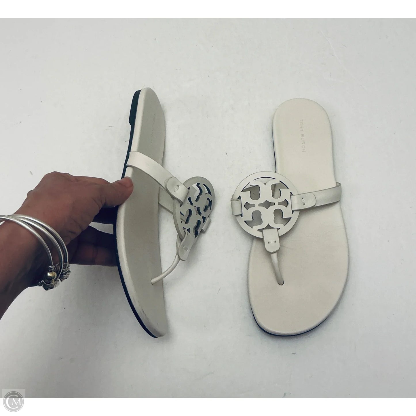 Sandals Designer By Tory Burch In Ivory, Size: 9