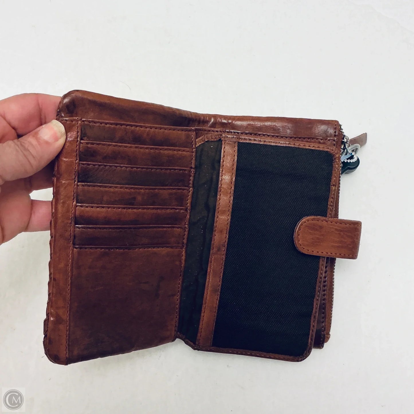 Wallet Leather By Cmc, Size: Medium