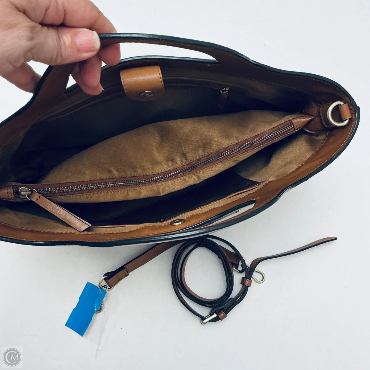 Handbag Leather By Clothes Mentor, Size: Large