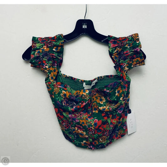 Top Sleeveless By Astr In Green, Size: S