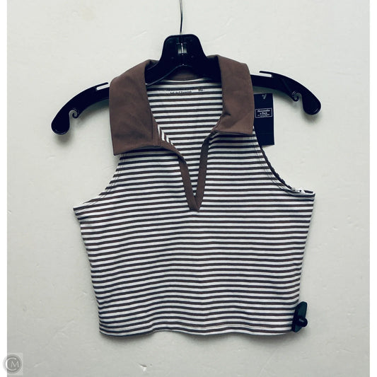 Top Sleeveless By Abercrombie And Fitch In Striped Pattern, Size: S