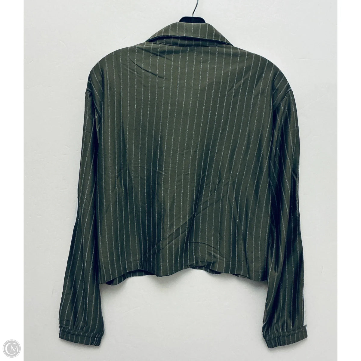 Athletic Jacket By Adidas In Striped Pattern, Size: M