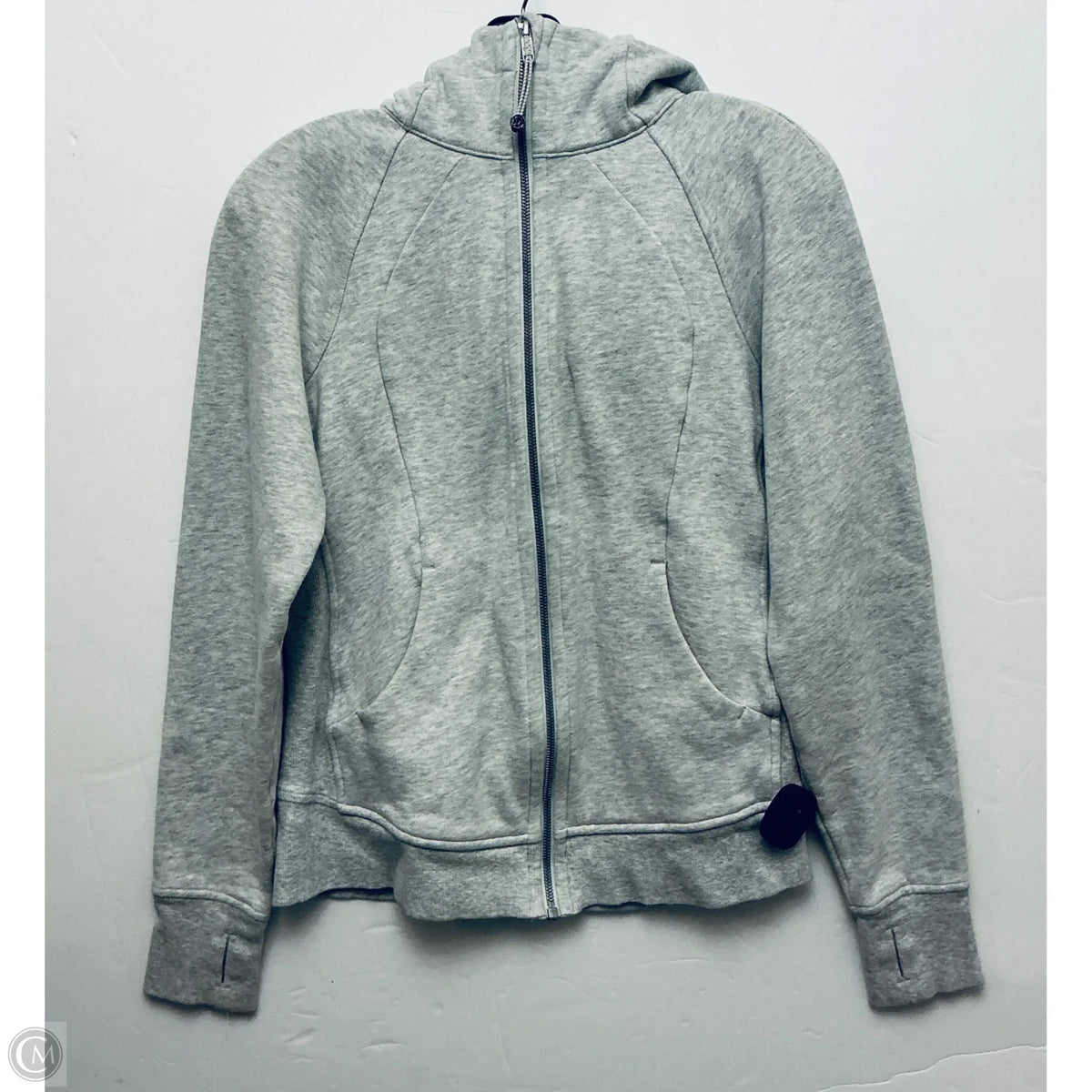 Athletic Jacket By Lululemon In Grey, Size: 8