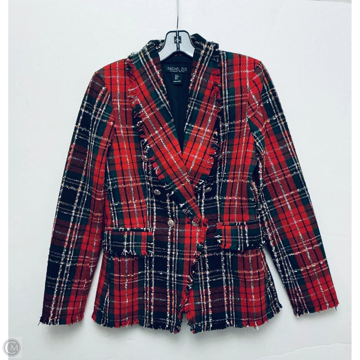 Blazer By Rachel Zoe In Plaid Pattern, Size: S