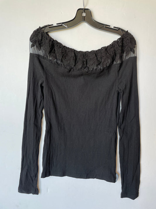 Black Top Long Sleeve Free People, Size L