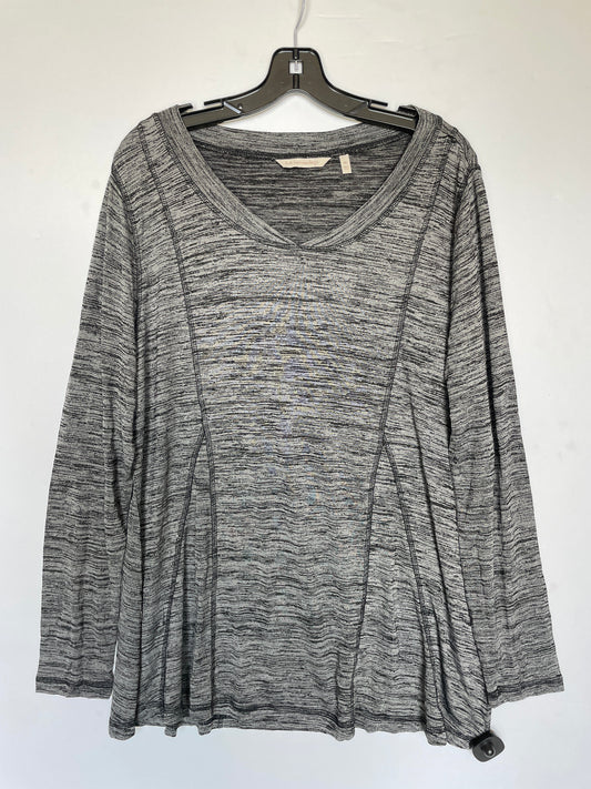 Grey Top Long Sleeve Soft Surroundings, Size Xl