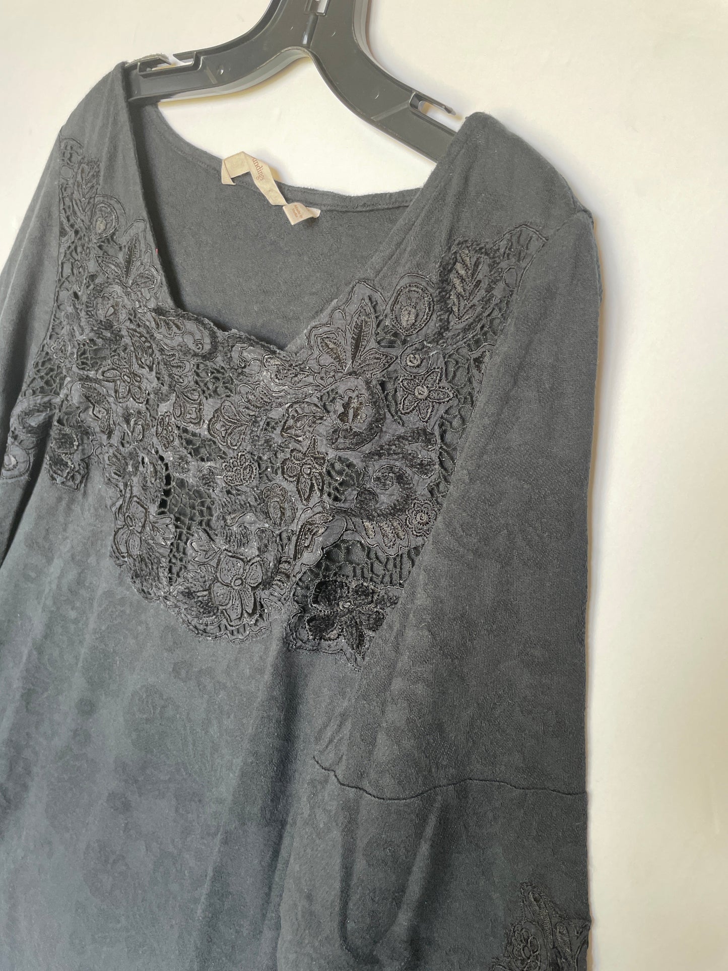 Black Top Long Sleeve Soft Surroundings, Size Xl