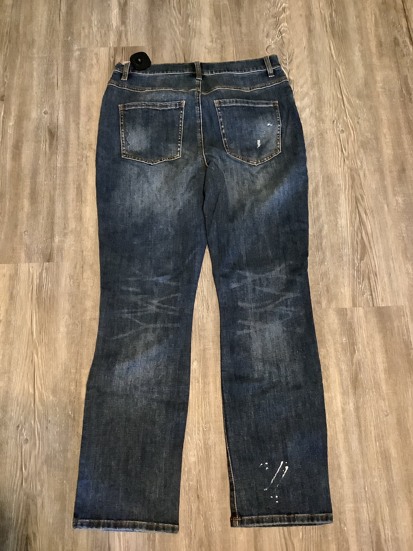 Jeans Straight By Cabi In Blue Denim, Size: 10