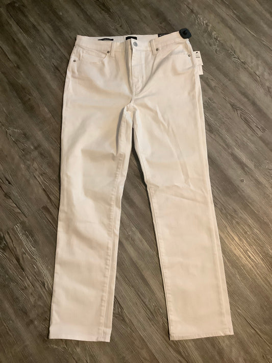 White Denim Jeans Straight Talbots, Size 12