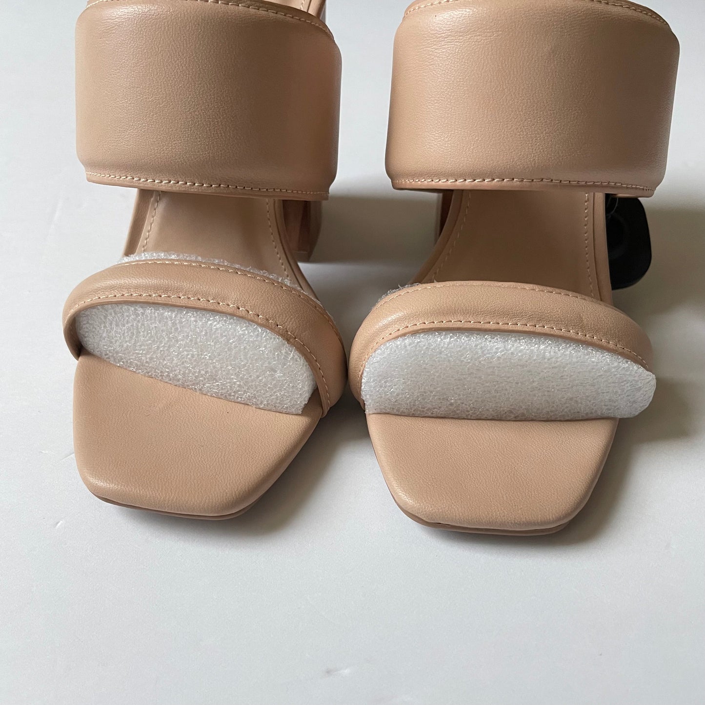 Tan Shoes Heels Block Qupid, Size 9