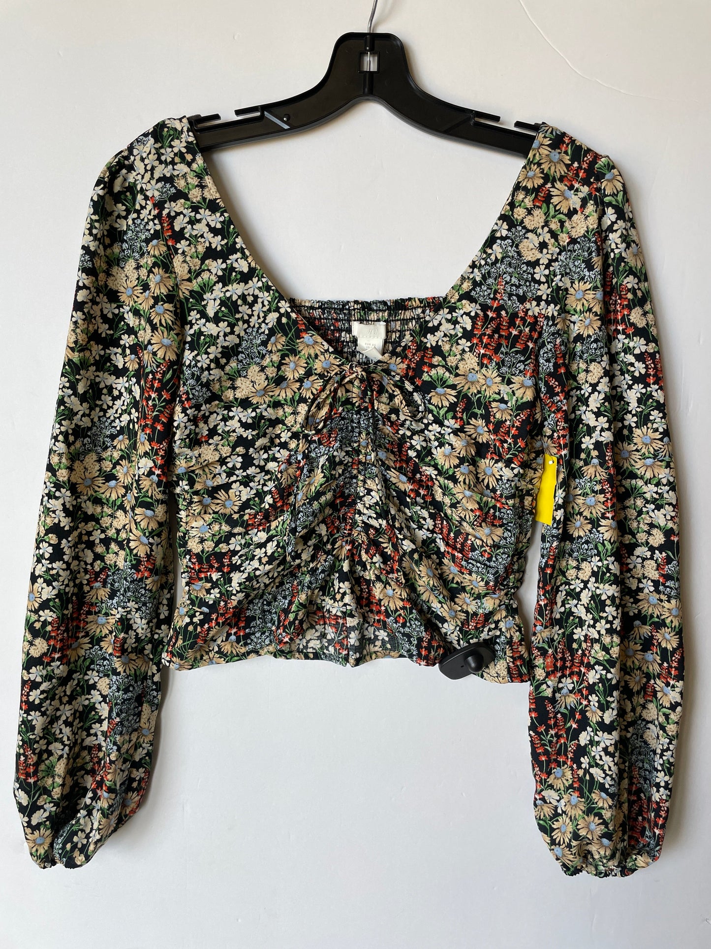 Floral Print Top Long Sleeve H&m, Size Xs