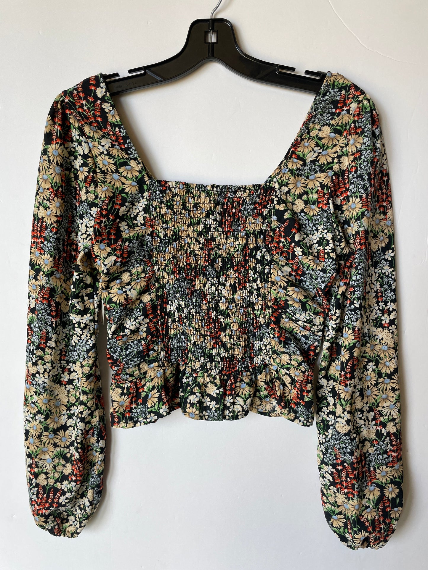 Floral Print Top Long Sleeve H&m, Size Xs